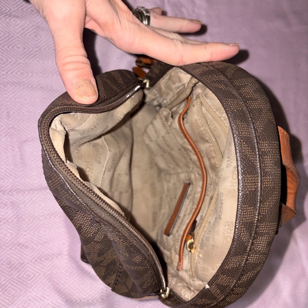 Michael Kors Signature Brown Backpack - Picture 8 of 11
